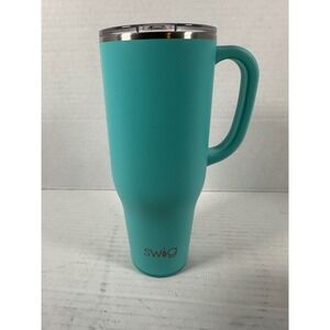 Swig Life 30 oz Mug with Handle Insulated Tumbler Travel Cup Teal